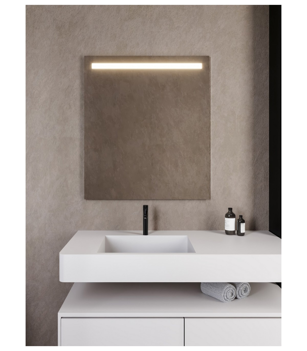 Espejo baño Redondo 80cm con luz led y sistema extensible Manillons Torrent